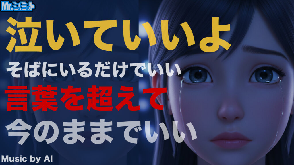 【オリジナル楽曲】泣いてもいい｜AI生成楽曲・MV｜シュミラボ
